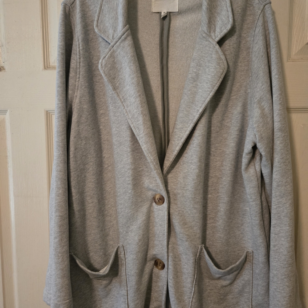 aerie Light Gray Knit Blazer
